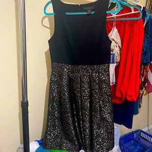 Tahari A-line high neck formal dress